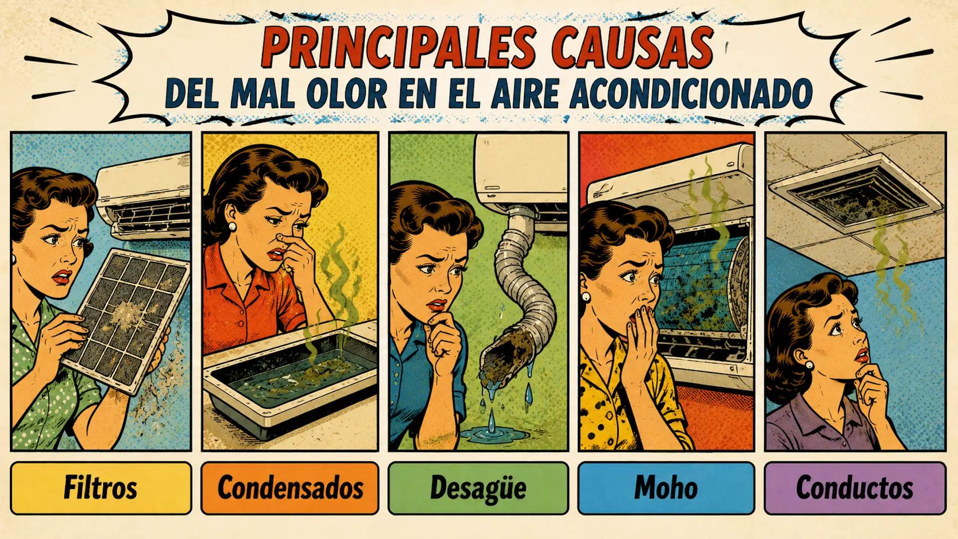 El aire acondicionado huele mal: causas y soluciones Principales causas del mal olor en el aire acondicionado