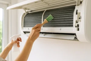 limpiar las aletas del evaporado en un aire acondicionado split