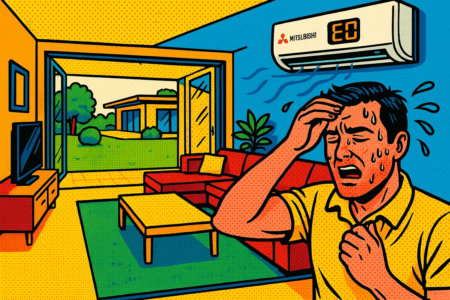 error E0 en aire acondicionado Mitsubishi