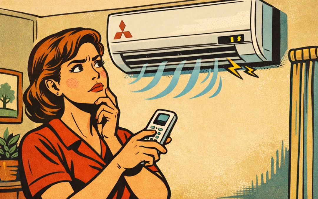 Errores en aire acondicionado Mitsubishi en una vivienda