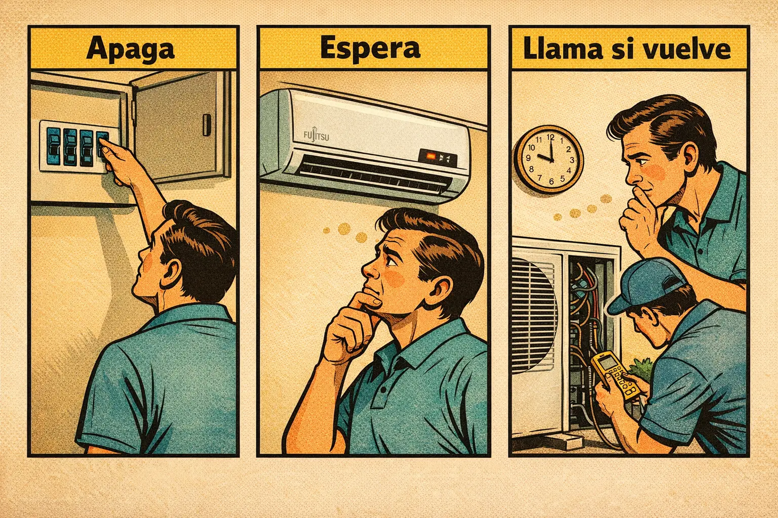Pasos básicos ante el error E11 en aire acondicionado Fujitsu