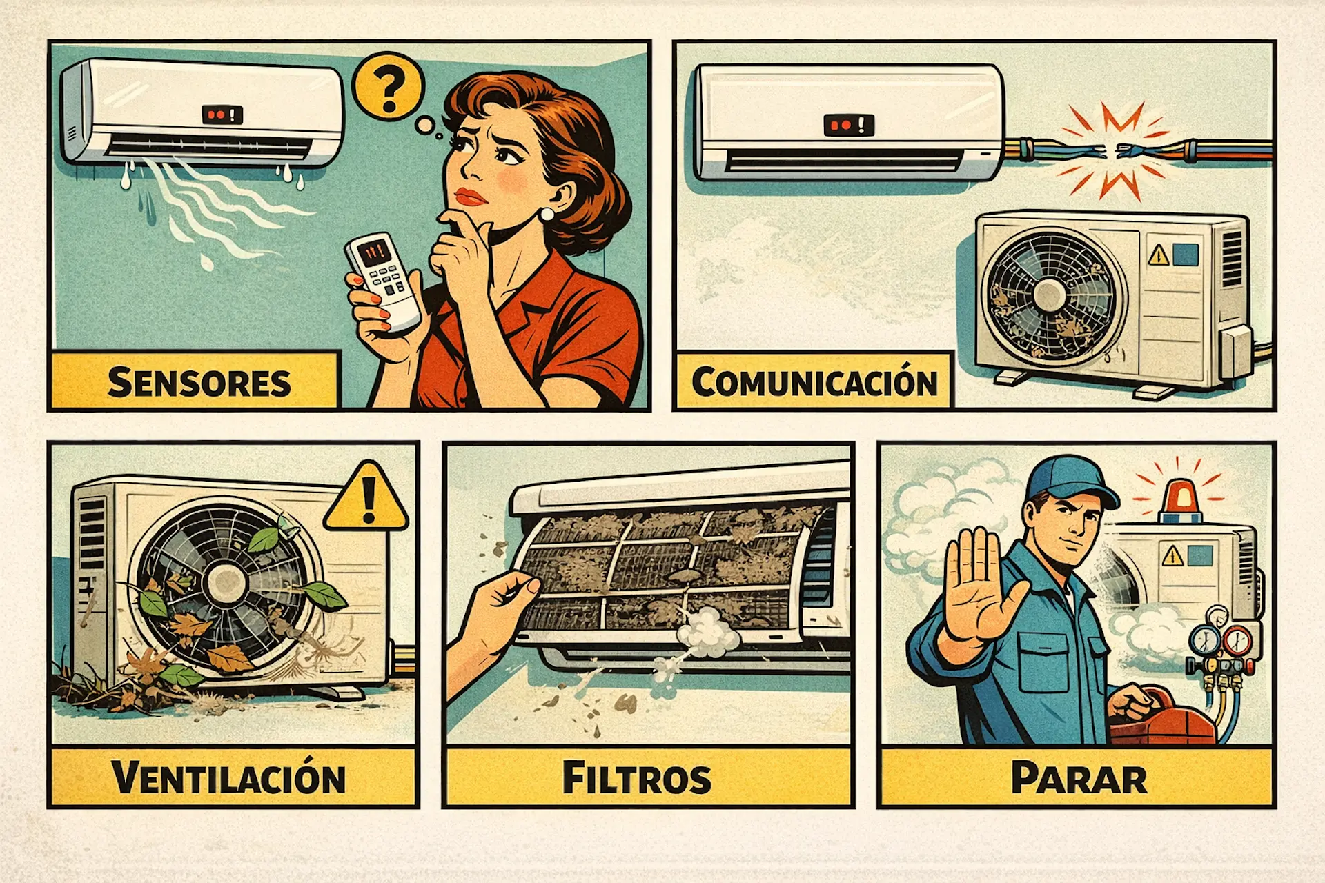 Errores en aire acondicionado Ferroli: causas y prevención