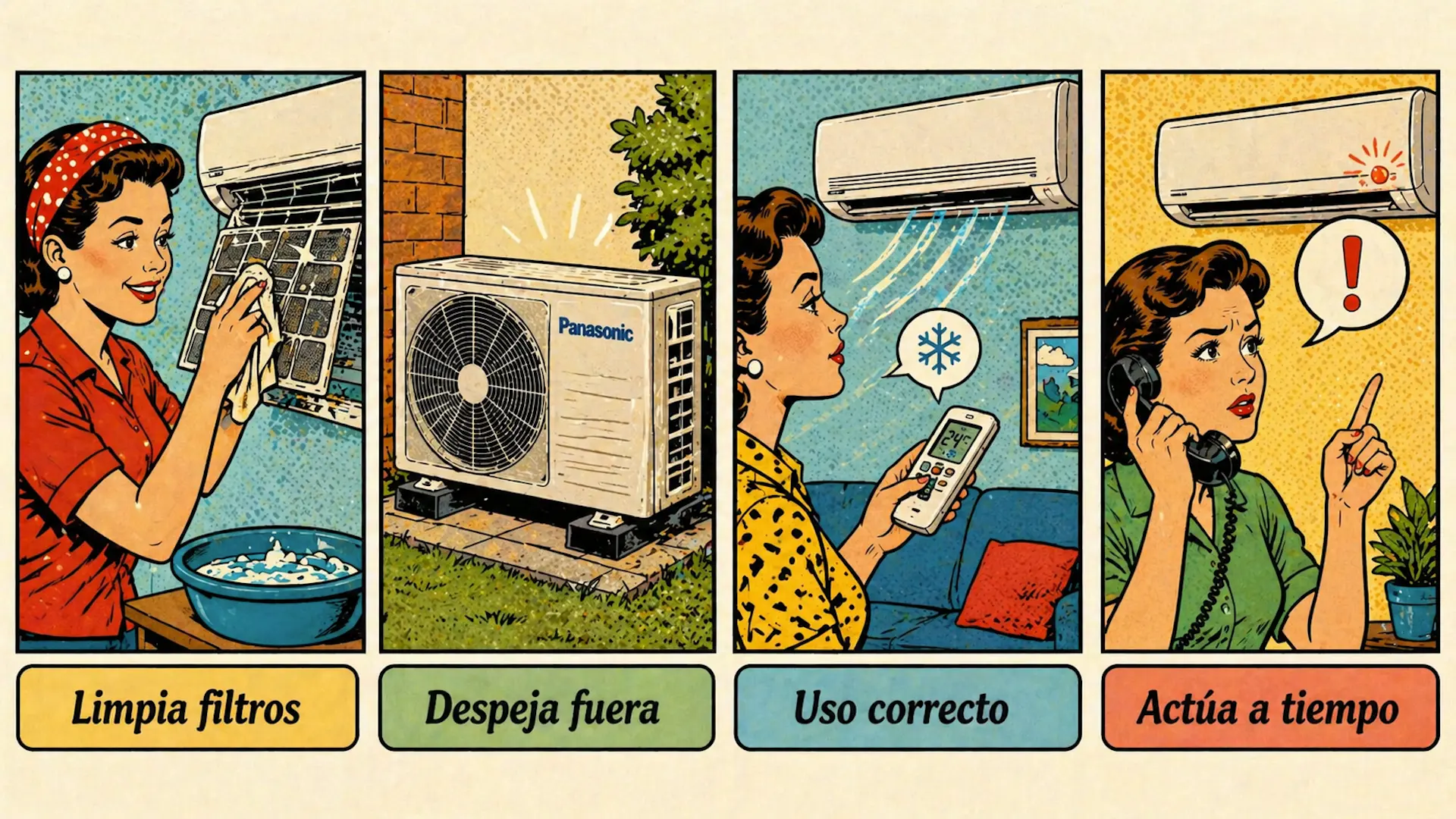 Cómo prevenir errores en aire acondicionado Panasonic