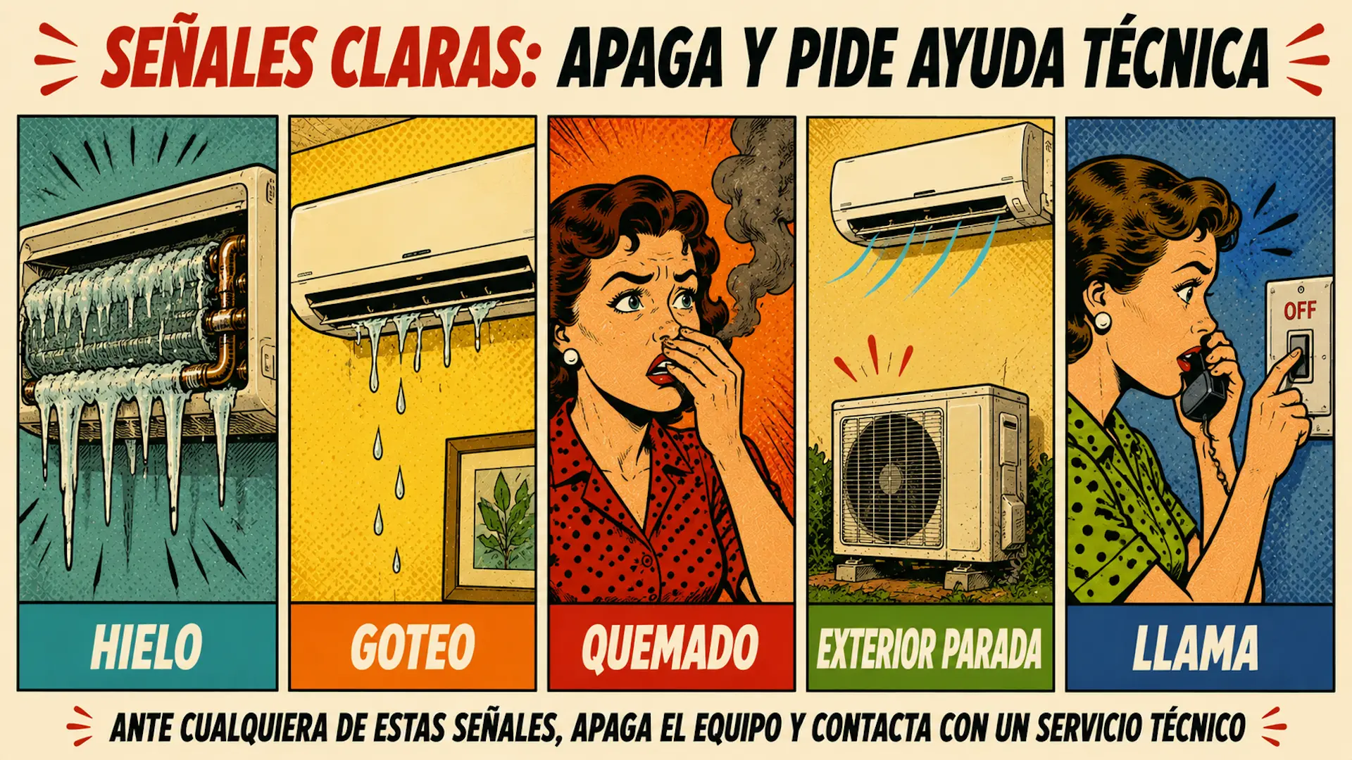 Cuándo apagar un aire acondicionado Fujitsu y pedir revisión técnica