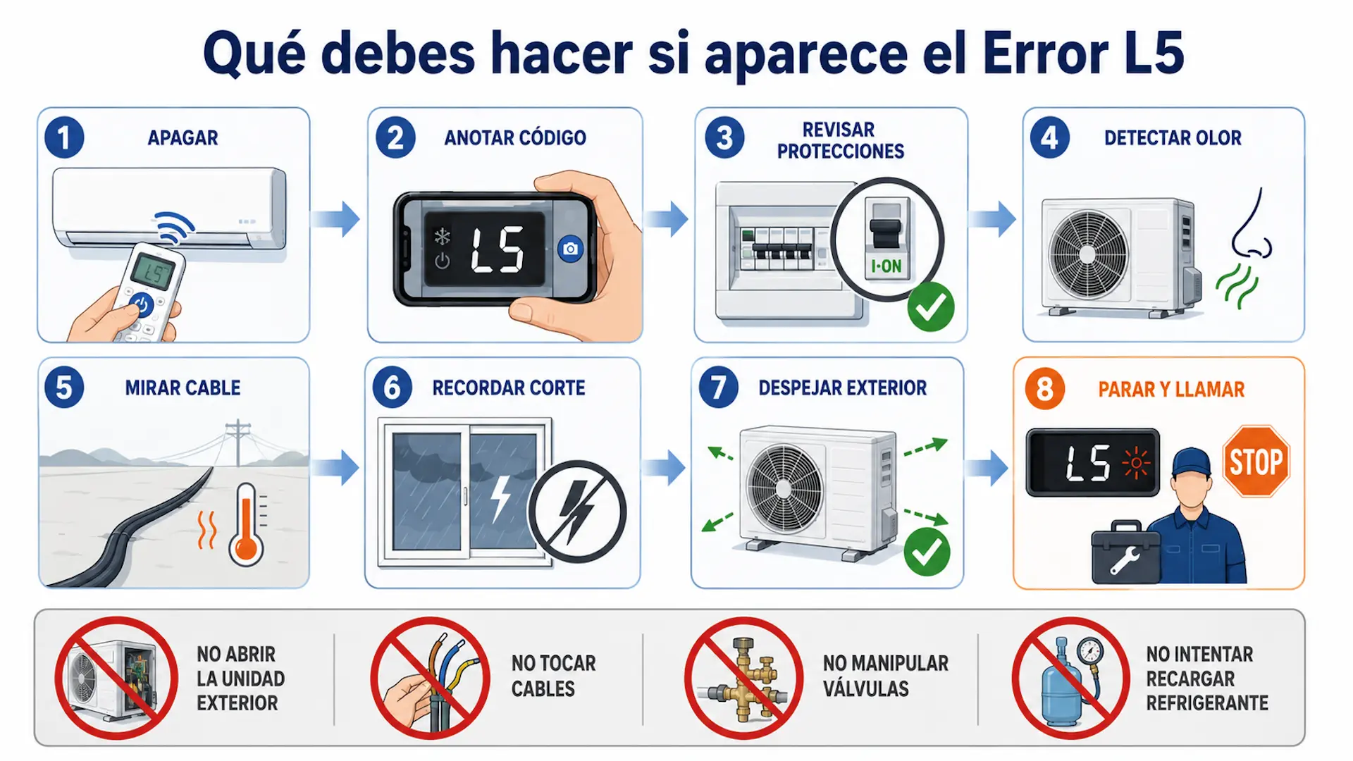 Error L5 Daikin: qué significa y cuándo preocuparse Qué debes hacer si aparece el Error L5 en un aire acondicionado Daikin