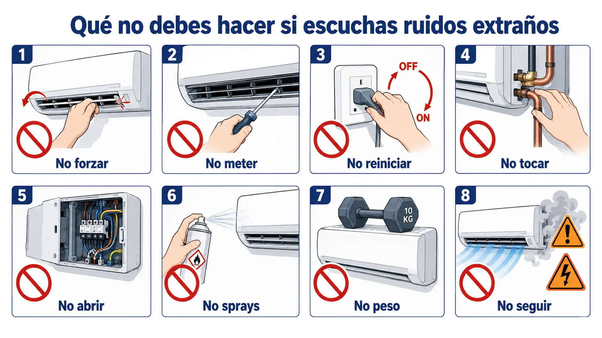Ruidos en aire acondicionado Fujitsu: qué significa cada sonido Qué no debes hacer si escuchas ruidos en aire acondicionado Fujitsu