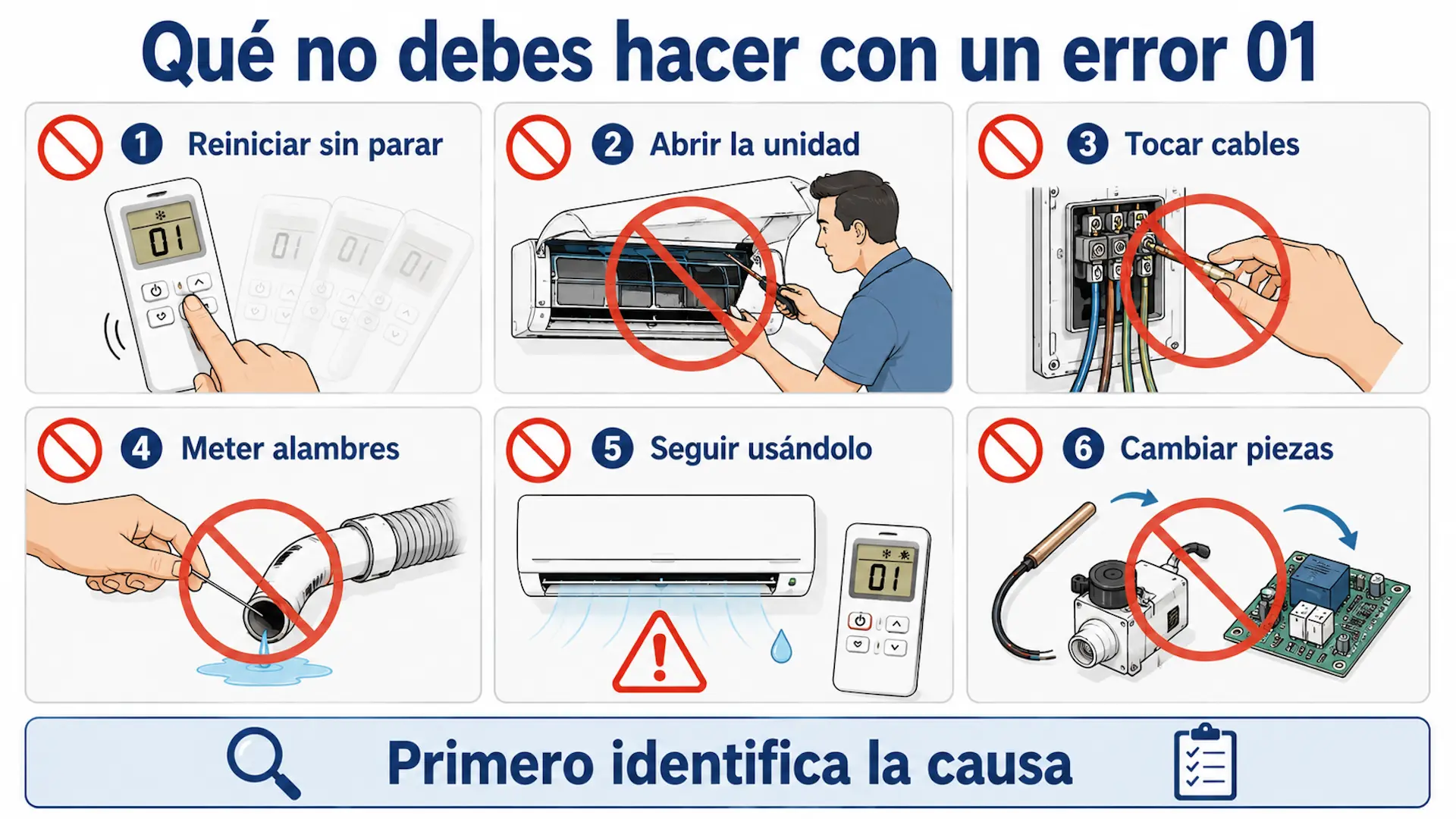 Error 01 aire acondicionado Hitachi: qué hacer Errores que evitar ante el código 01 en aire acondicionado Hitachi