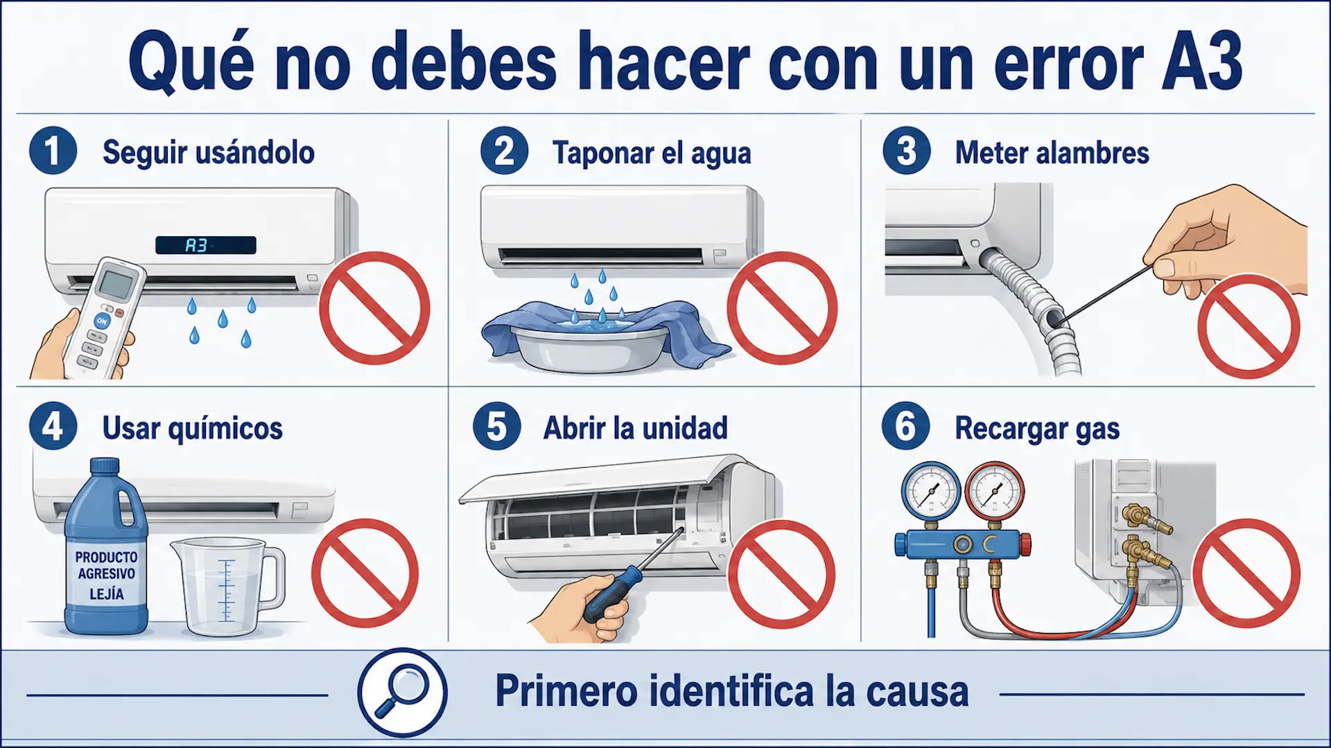 Errores que evitar ante un error A3 Daikin