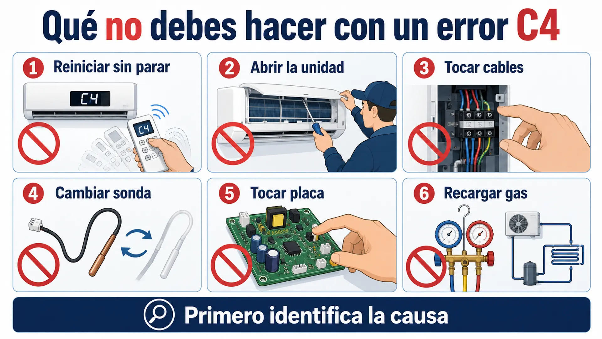 Errores a evitar ante el código C4 en Daikin
