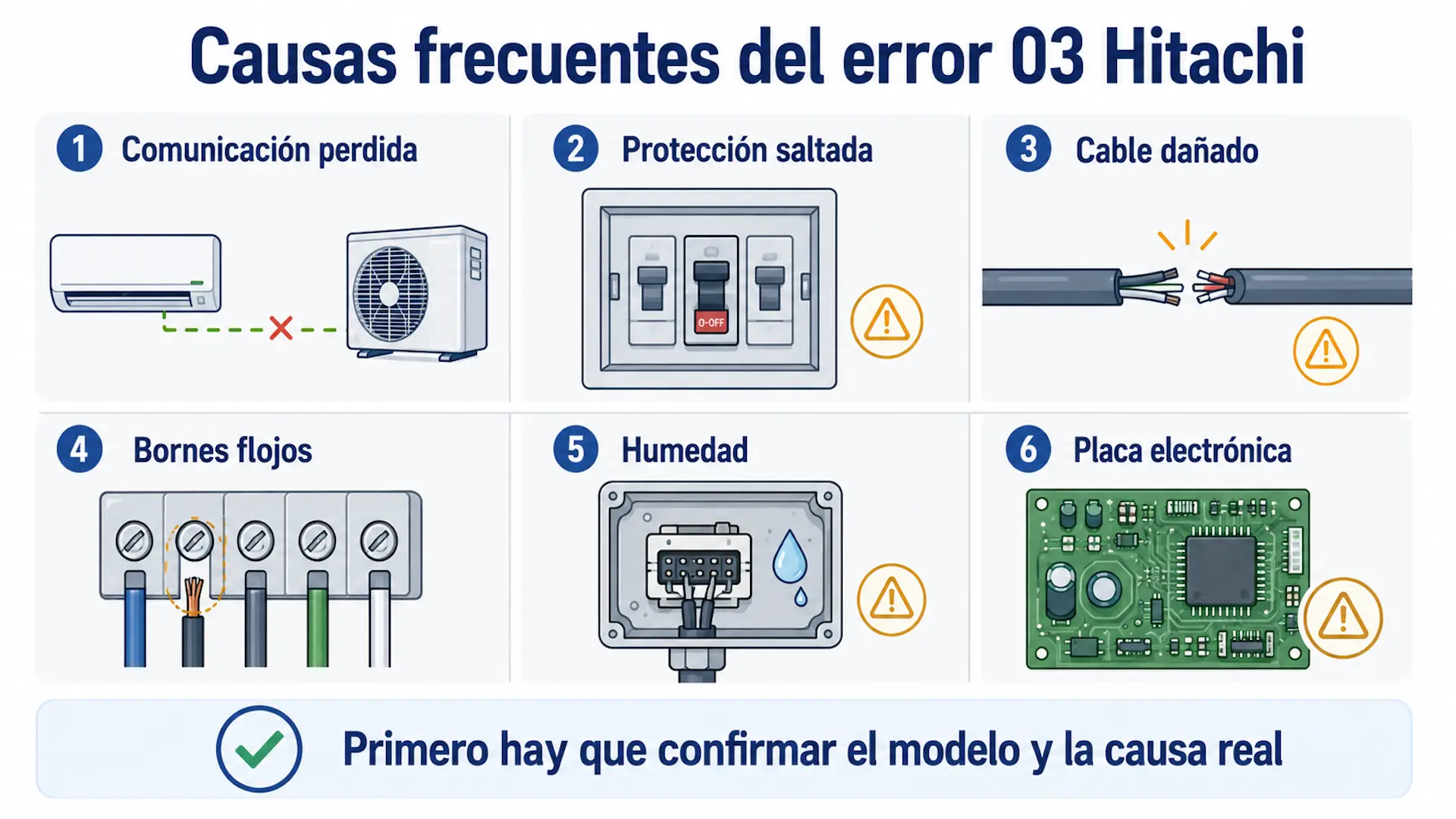 Error 03 aire acondicionado Hitachi: causas y solución Causas frecuentes del error 03 en aire acondicionado Hitachi