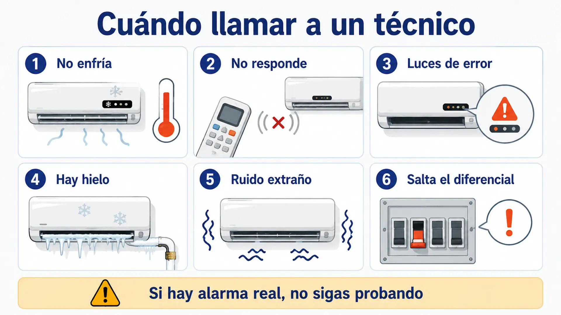 Cuándo llamar a un técnico por el 49 en aire acondicionado Fujitsu
