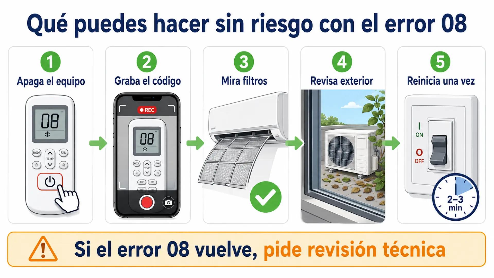 Error 08 aire acondicionado Hitachi: causas y solución Qué hacer sin riesgo si aparece el error 08 en un aire acondicionado Hitachi