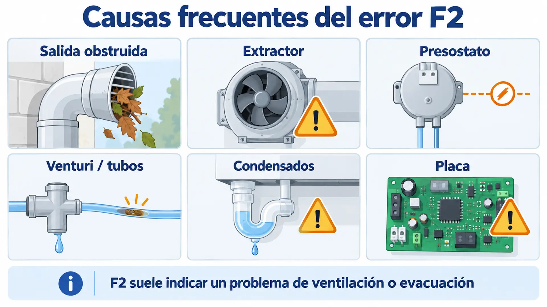 Error F2 Saunier Duval: causas y solución segura Causas frecuentes del error F2 en una caldera Saunier Duval