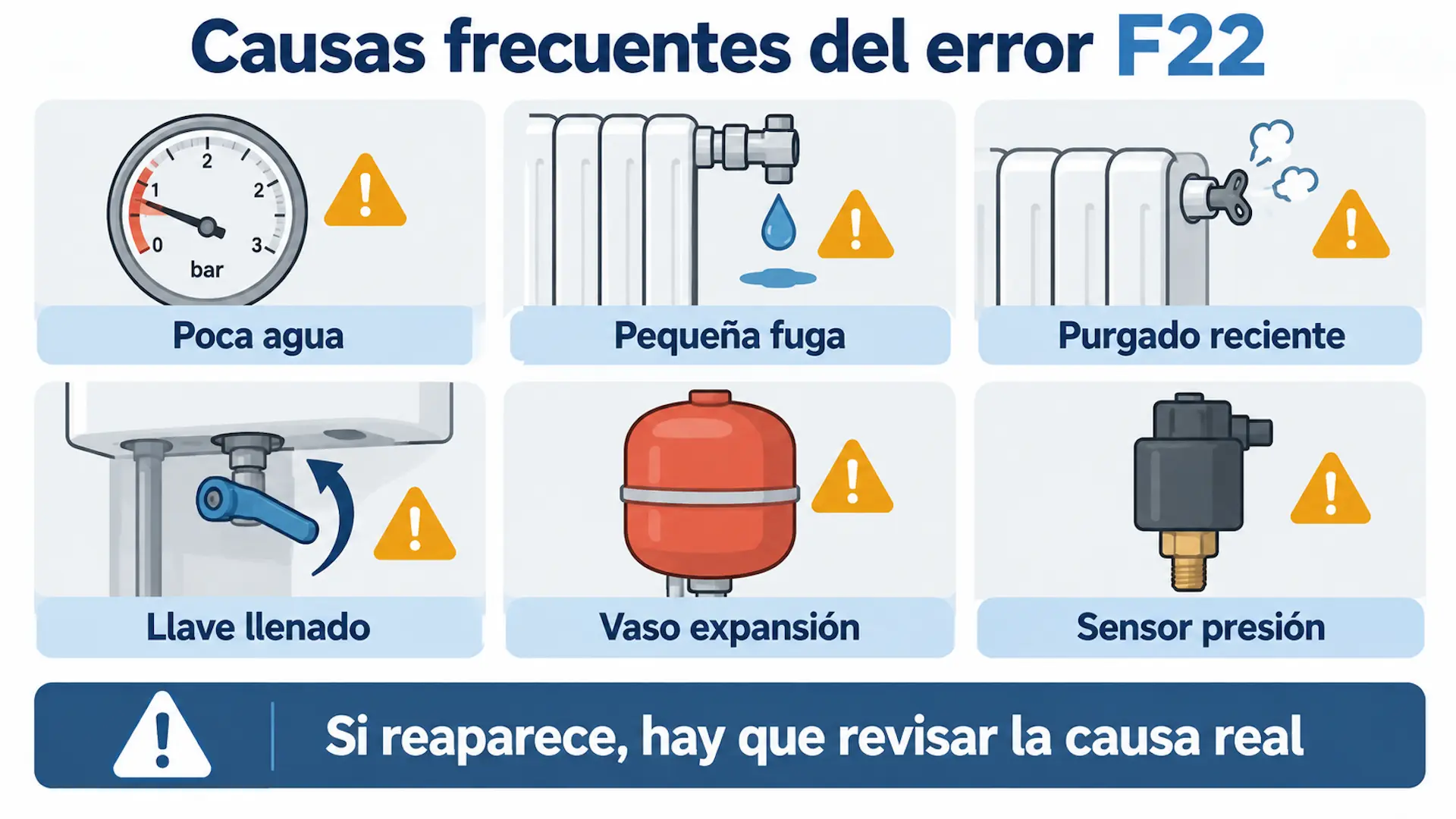 Error F22 Vaillant: qué significa y qué hacer Causas frecuentes del error F22 en calderas Vaillant