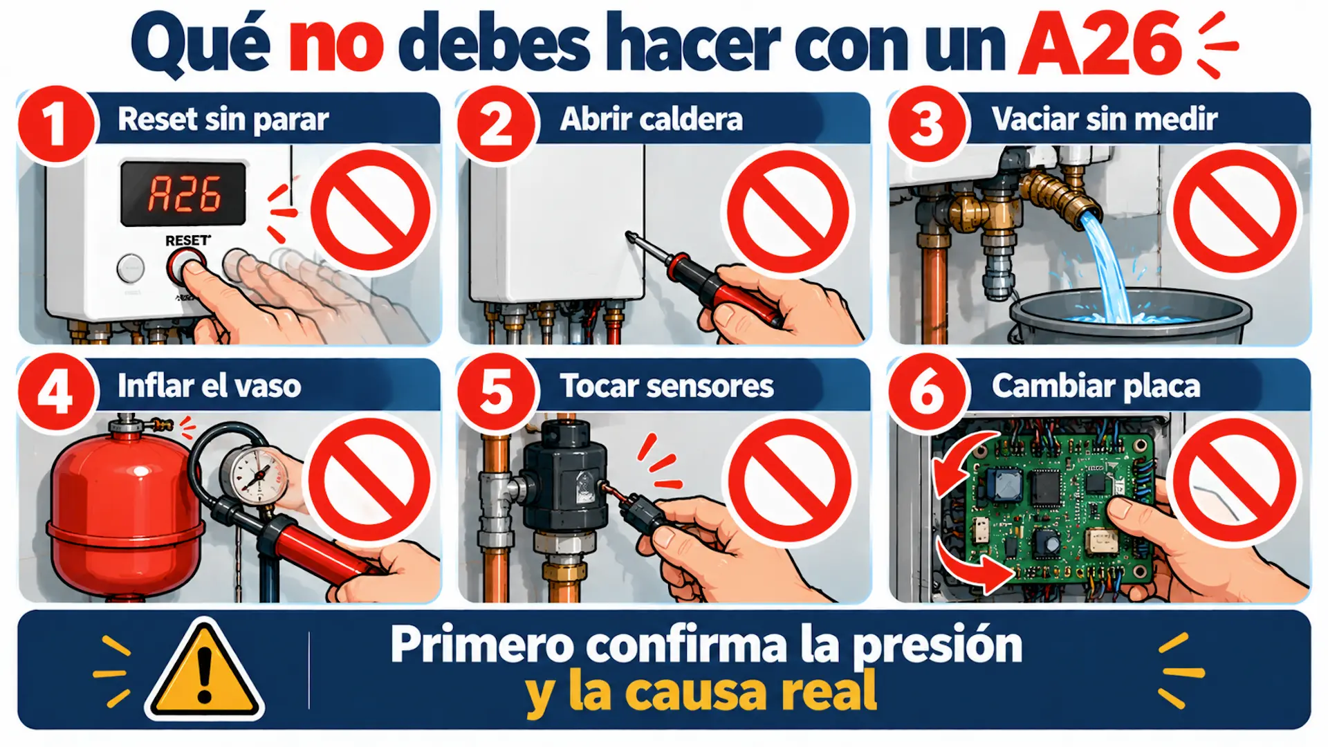 Error A26 Ferroli: qué significa y qué hacer Qué no debes hacer con un A26 en una caldera Ferroli